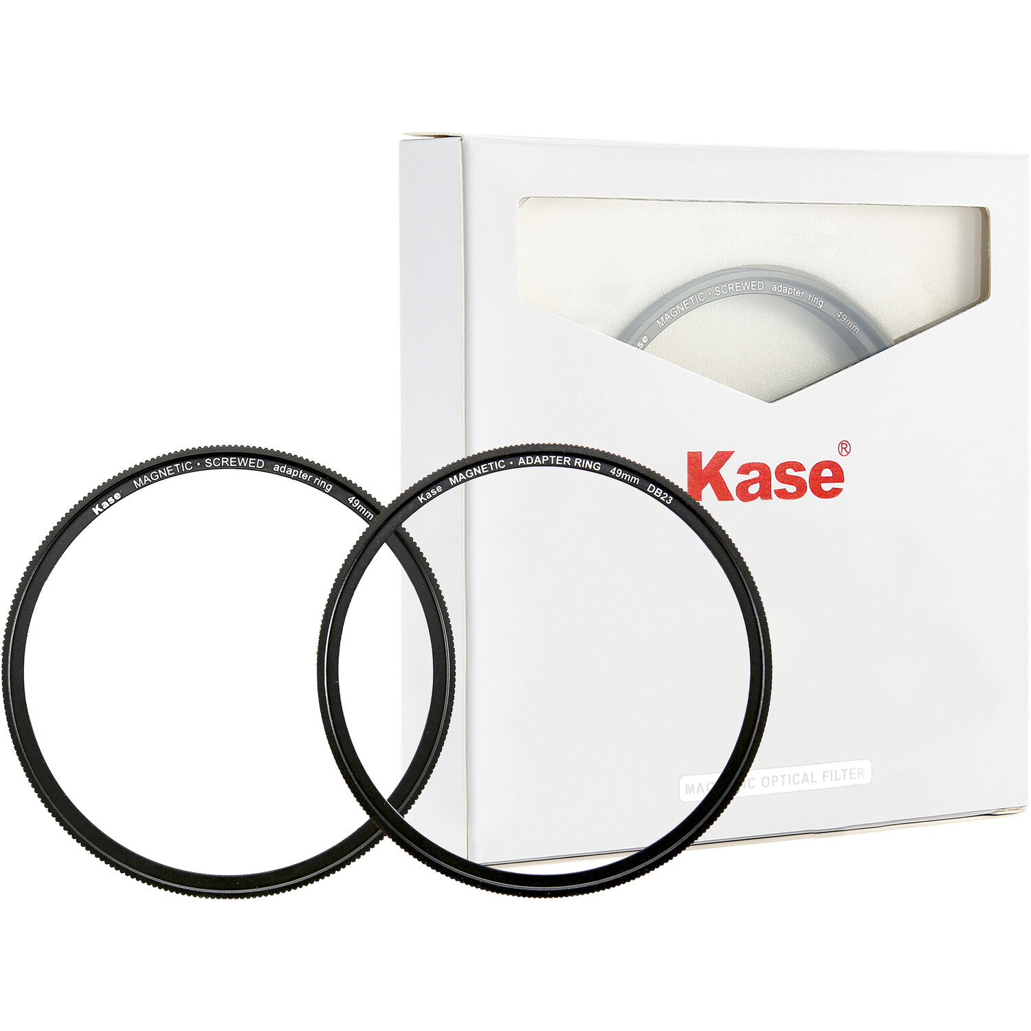 Kase 49mm magnetic converter ring kit with box.