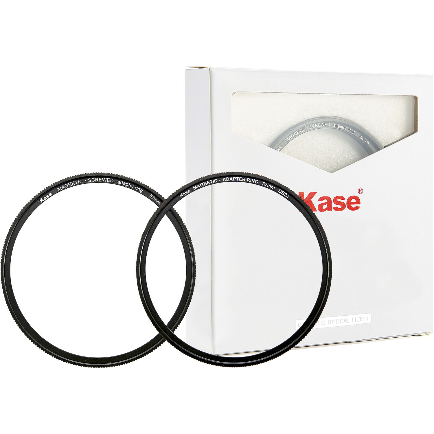 Kase 52mm magnetic converter ring kit with box.