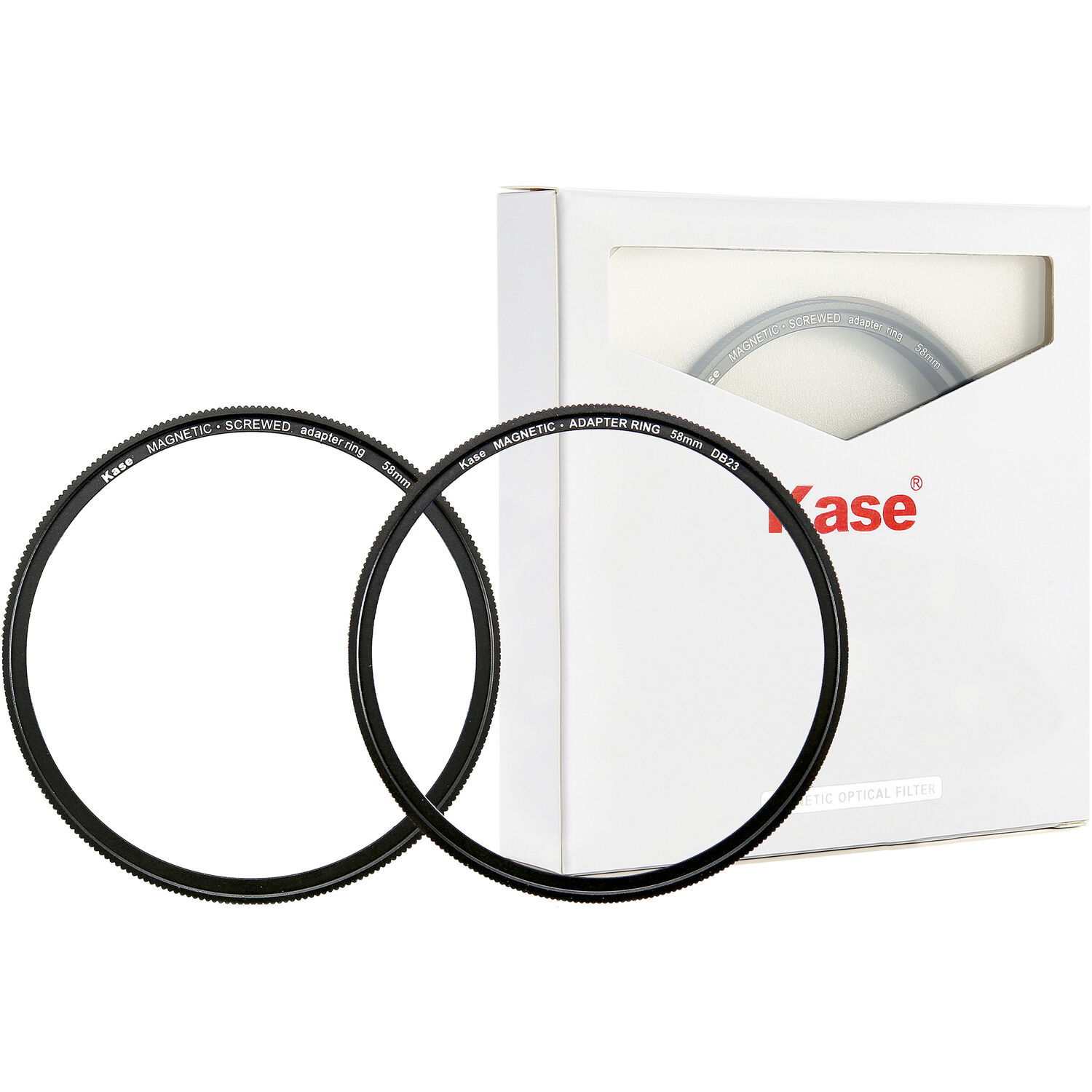 Kase 58mm magnetic converter ring kit with box.