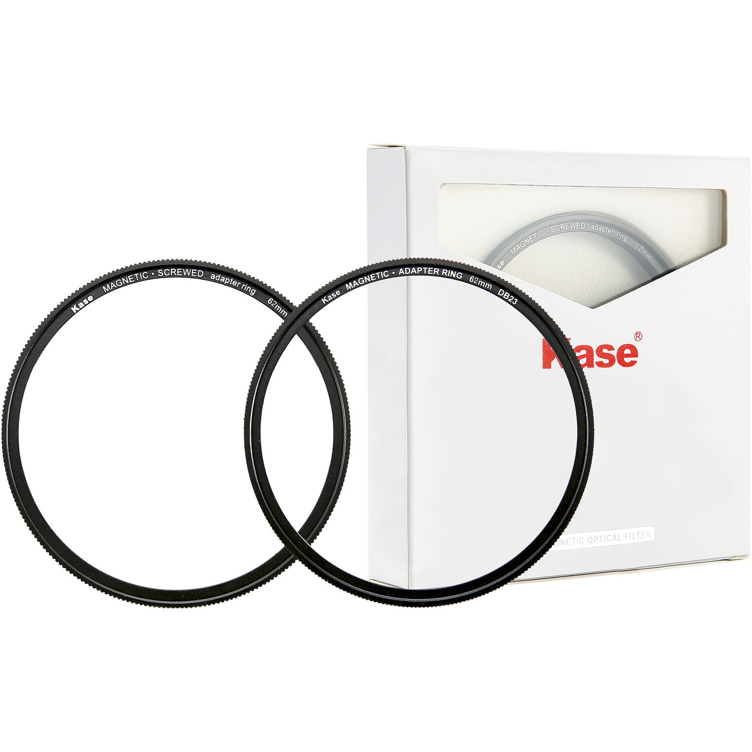 Kase 62mm magnetic converter ring kit with box.