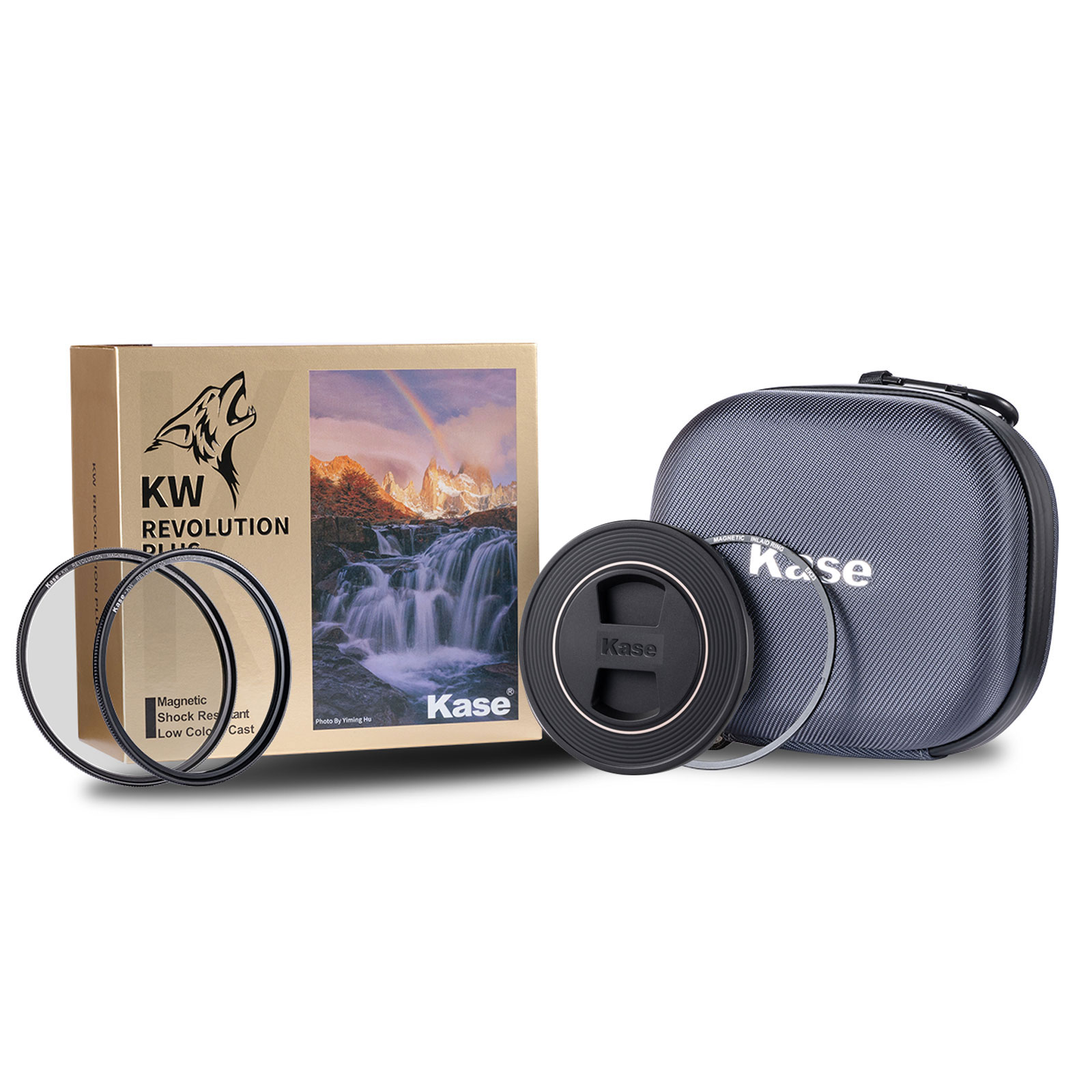 Kase Revolution Plus magnetic entry kit with magnetic circular polarizer and magnetic UV filter.
