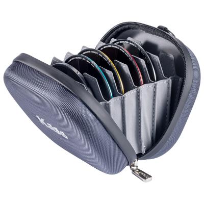 Kase Revolution Plus magnetic filters open in storage case.